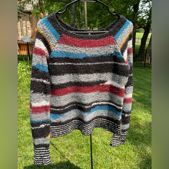 Free People Montmartre Multi-Colored Striped Wool Blend Sweater, Size is XS - Picture 3 of 7